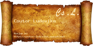 Csutor Ludovika névjegykártya